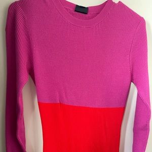 Sweater dress - two tone